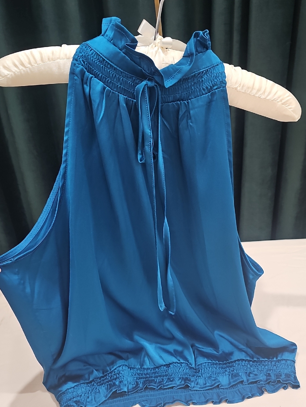 Soho Teal Blue Sleeveless Blouse